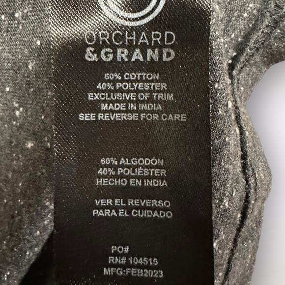 Orchard & Grand | Medium Men's Cotton Blend Gray Marbled Short Sleeve Polo Shirt - Picture 5 of 6